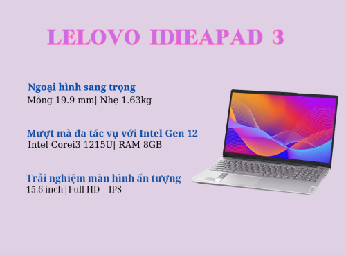 Laptop Lenovo Ideapad 3 15IAU7 i3 1215U/8GB/256GB/Win11